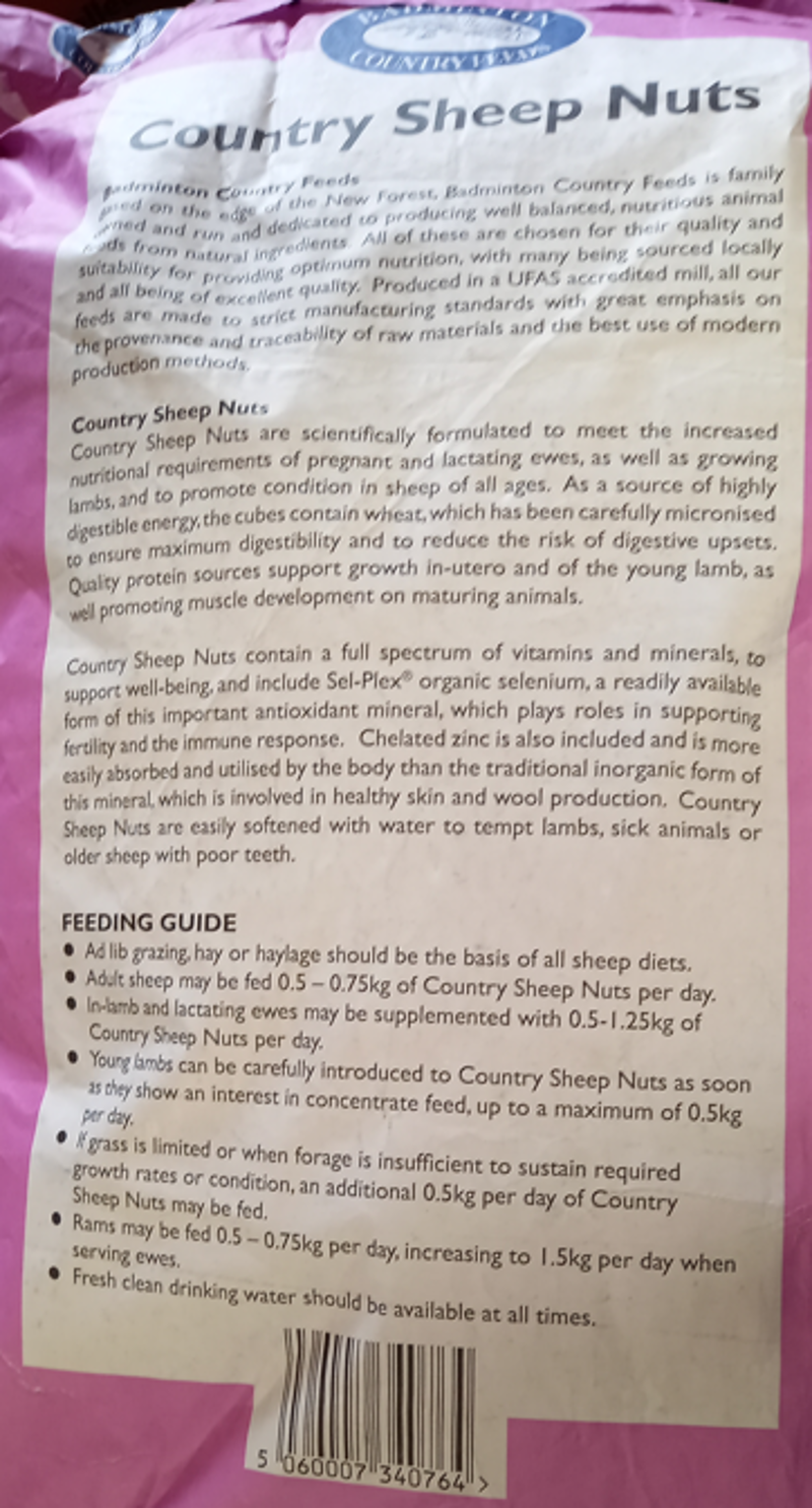 Badminton Sheep Nuts 20KG-1